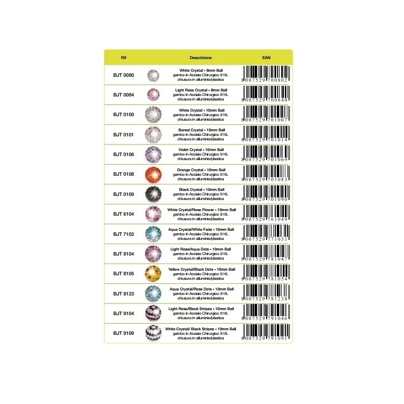 Sanico Bijoux 8123 Cielo/pois Rosa 10mm